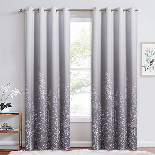 RYB-HOME-Blackout-Curtains-for-Bedroom-Omber-Curtains-for-Living-Room-Sunlight-Block-Noise-Reduce-Energy-Efficiency-Room-Darkening-Curtains-with-Tree-Pattern-White-and-Grey-52-x-84-inch-2-Panels