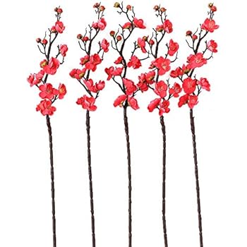 Amazon Com Plum Blossom Artificial Flowers 5 Pack Chinese