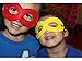 AIMIKE Superhero Masks, Cosplay Party Favors, Superhero Eye Masks for Kids with 100 Round Superhero Stickers, 24Pcs Multicolor Masks