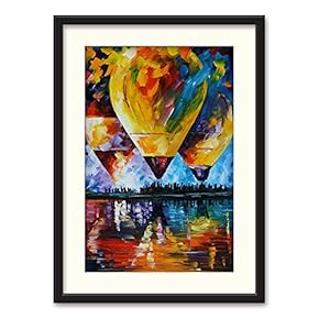 Black Framed Canvas Wall Art Oil Painting Scenery Home Artwork Decoration for Living Room, Bedroom - 23x31 inches