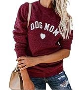 Heymiss Womens Tops Cat Dog Mom Shirts 
