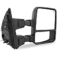 SCITOO Passenger Right Side View Mirror fit 2008-2016 for Ford for F250 for F350 for F450 for F550 Super Duty with Power Control Heated Manual Telescoping Manual Folding and Turn Signal Feature