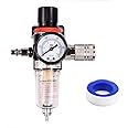 Pneumatic AFR2000 1/4 inch NPT Air Filter Pressure Regulator Kit (0 to 145 Psi) Air Tool Compressor Filter with Pressure Gauge