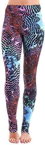 Liquido Active Women's Extra Long Patterned Yoga Legging Echo Small