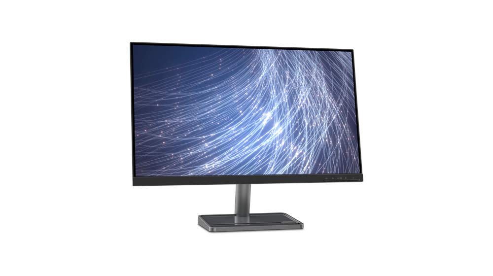 Lenovo L27I-30 - Écran 27'' Fhd (Ips, 75 Hz, 4 Ms, Vga+Hdmi, Cable Hdmi, Freesync, Socle En Métal Avec Support Pour Téléphone) Réglage En Inclinaison - Noir