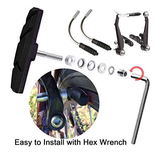 image for BASEEING Bike Brake Pads Brake Kit Brake Shoes Pads Cable Guide Protec