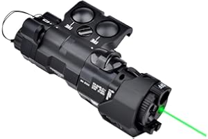 AIMSNIPER Metal ML C+ Box Laser Sights，with IR Laser + Red/Green/Blue Laser Sight + IR Fill Light + Strobe/Momentary/Constant Modes Whitelight LED 220 Lumens Flashlight，for 20mm Rail