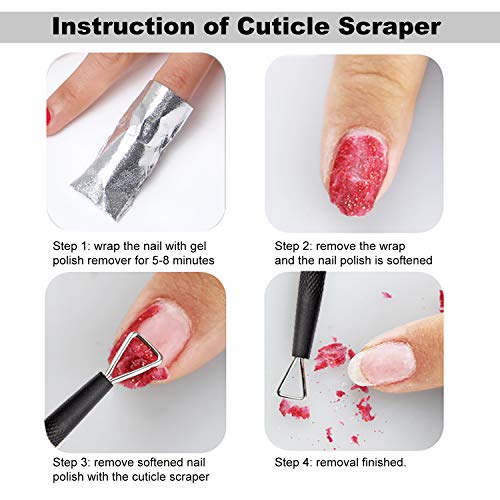 image for ECBASKET Cuticle Nail Care Tool Set - Cuticle Pusher with Spoon Nail C