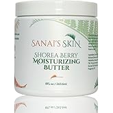 Sanai's Skin Moisturizing Body Butter | Shorea Berry Moisturizing Butter | Moisturizing & Nourishing for Normal to Eczema Skin | Shea Butter, Shorea Butter, Sweet Almond Oil - 8 oz