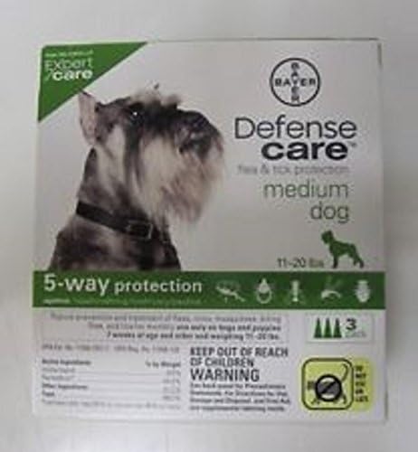Defense Care 5-Way Protection Flea & Tick Protection for Medium Dog 11-20lbs