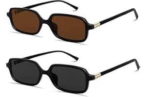 BOTEN Retro Sunglasses for Women Men 90s Small Rectangular Sun Glasses Vintage Cute Narrow Trendy Sunnies