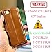 iPhone 8 / iPhone 7 Wallet Case [Not Plus] - iPulse Genuine Italian Full Grain Leather Handmade Flip Wallet Case for iPhone 8 and iPhone 7 - [Built-in Stand] [Card Slots Holder] - Cognac
