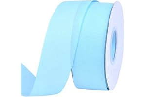 Ribest 1 1/2 inch Light Blue Grosgrain Ribbon 25 Yards Per Roll for Crafts Bow Maker Wreaths Gift Wrapping Baby Hair Accessories Wedding