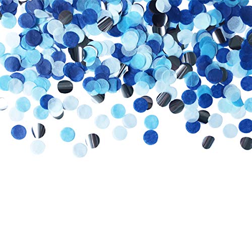 Table Confetti 30g Dots Confetti 1 INCH Tissue Paper Round Party Confetti for Bachelor Graduation Party or Filling Balloons (Blue Set)