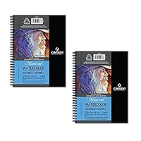  Canson Artist Series Watercolor Pad, 2 Pack Side Wire