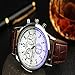 ABC Men's Luxury Fashion Faux Leather Mens Blue Ray Glass Quartz Analog Watches