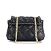 CMK Trendy Kids Quilted Embossed PU Leather Kids Purse for Little Girls with Metal Chain (15cm(L) x 7.5cm(W) x 9cm(H), (80001_Black)
