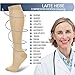 7 Pairs Compression Socks For Women and Men - Best Medical, Nursing, for Running, Athletic, Edema, Diabetic, Varicose Veins, Travel, Pregnancy & Maternity - 15-20mmHg, Large / X-Large,  Nude