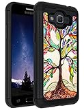 Galaxy J2 Prime Case,Galaxy Grand Prime Plus Case,ANLI(TM)[Shock Absorption] Hybrid Dual Layer Armor Protective Case Cover for Samsung Galaxy J2 Prime/Galaxy Grand Prime Plus Love Tree Black