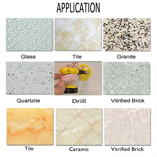 50Pcs Diamond Coated Drill Bit Set, 6 mm Diamond Tipped Tile Marble Glass Hole Saw for Tile, Glass, Kitchen Ceramics, Porcelain, Cermic Tile, Marble