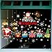 Monoche Merry Christmas Santa Claus Snowman Deer PVC Windows Stickers Waterproof Removable Decal for Living Room Bedroom 60X90cmthumb 1