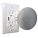 The USB Cover Plate Mount for Google Home Mini (1st Gen): Custom Built-in Holder and Outlet Wall Mount - Designed in The USA by Mount Genie (White, 1-Pack)