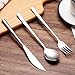 Portable Stainless Steel Flatware Set, Travel Camping Cutlery Set, Portable Utensil Travel Silverware Dinnerware Set with a Waterproof Case (6pcs Stainless steel Flatware Set)