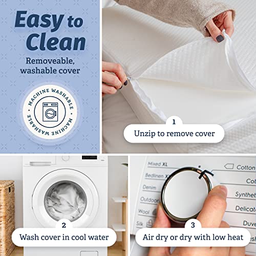 Abco Bed Wedge Pillow for Sleeping Memory Foam Top Reduce Neck