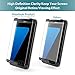 S7 Edge Screen Protector, Klearlook [Case Friendly] Premium 3D Curve HD Clear Tempered Glass Screen Protector + Rear Carbon Fibre Film (Black Onyx)
