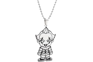 kaisinse Halloween Characters Necklace Horror Movie Clown Ghost Skull Pendant Horror Necklace Funny Hallowaen Gift