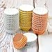 Elcoho 600 Pieces 1.25 Inch Mini Foil Metallic Cupcake Liners Muffin Paper Cases Baking Cups, Gold, Silver and Rose Gold
