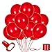 100Pack Red Balloons, 12inch Red Latex Balloons Premium Helium Quality Red Balloons for Party Supplies and Decorations(with Red Ribbon) ... primary