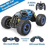 Jasonwell RC Car Off-Road Vehicles Remote Control Rock Crawler Cars Buggy 2.4Ghz 1:16 Monster Truck 4WD Dual Motors Electric Racing Car Kids Toys RTR Rechargeable Buggy Hobby Car