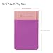 Sinjimoru Secure Card Holder for Back of Phone, Stretchy Fabric Cell Phone Wallet Stick On Credit Card Case for iPhone & Android. Sinji Pouch Flap Violet