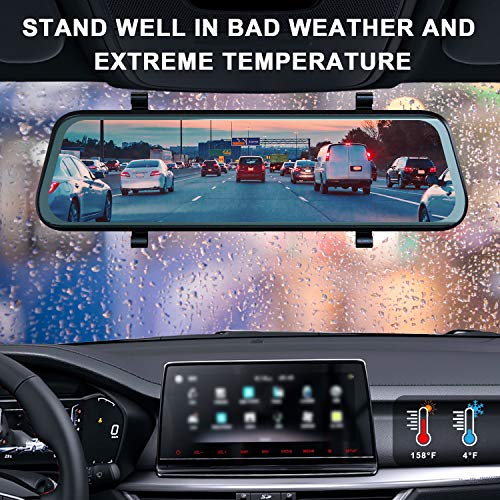 image for YUNDOO Mirror Dash Cam, 1080P HD 9.66