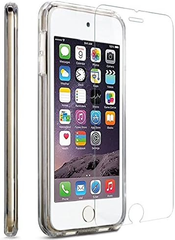 Ipod Touch Case 6th & 5th Generation Case, (Clear) includes [Tempered Glass Screen Protector] Shock-Absorbing Bumper