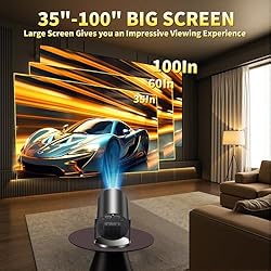 Mini Projector, Support 4K 1080P Portable Projector