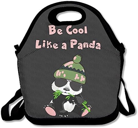 Flying XIE Lunch Tote Bag Be Cool Like A Panda Insulated Lunch Box Food Bag Pouch Tote Bag For Adults, Kids School Work Picnic Reusable Container Neoprene