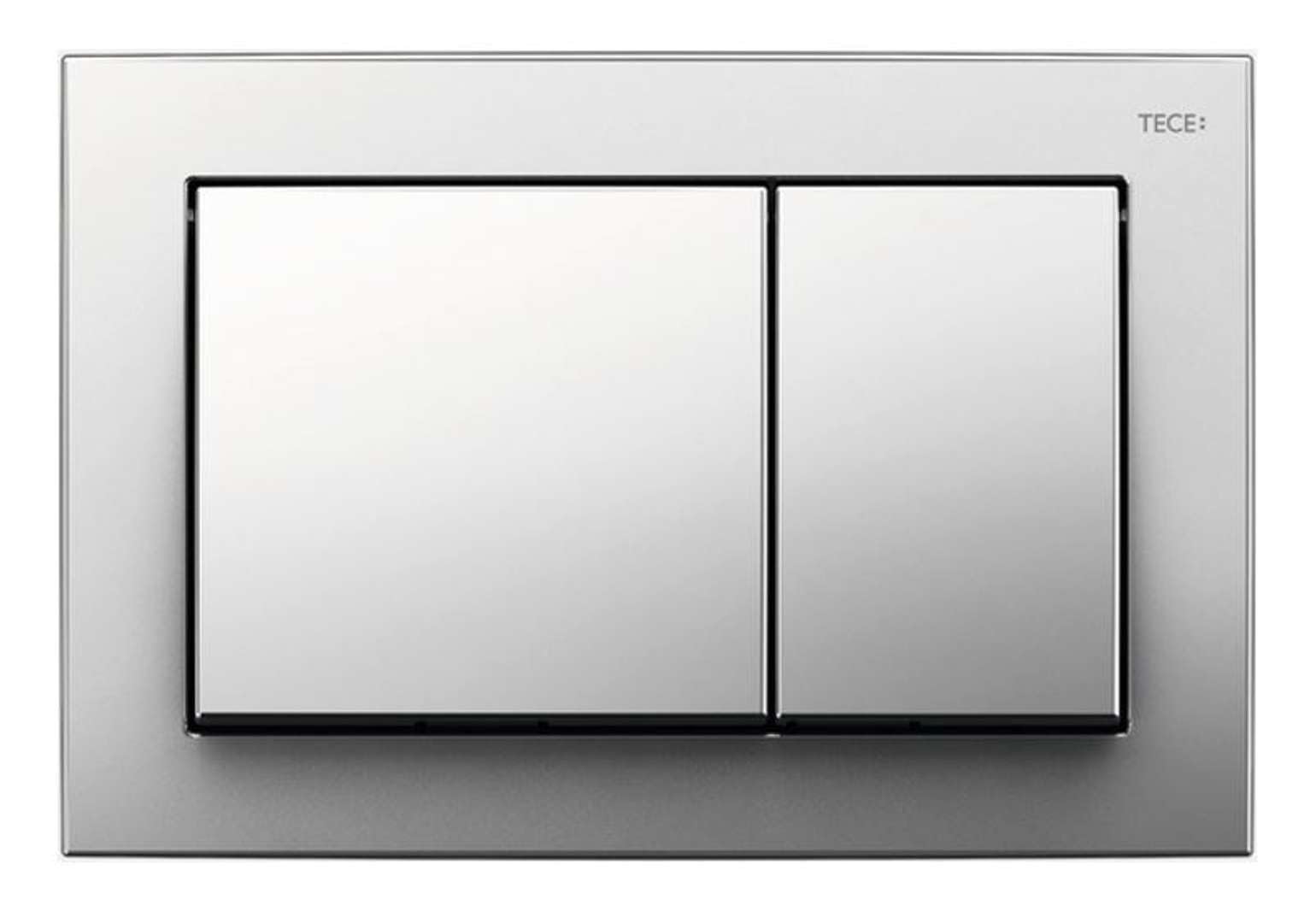 Tece Base Toilet Actuator Plate with Dual Flush Technology, 1 Piece, Glossy Chrome, 9.240.701