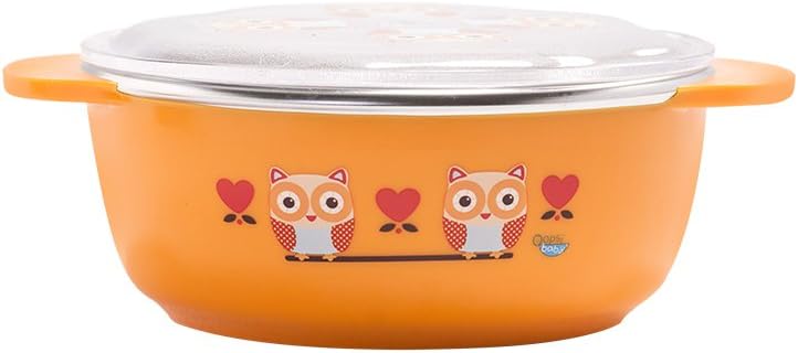 Oopsibaby Travel Leak-Proof Bowl with Lid, Olivia The Owl