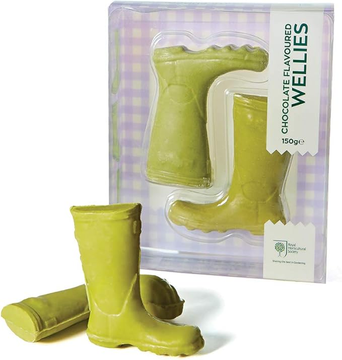 White Chocolate Novelty Wellington Boots from The RHS Delicious Gift