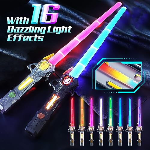Skirfy Light Saber, 2 Pack Lightsabers Sword For Kids With FX Sound