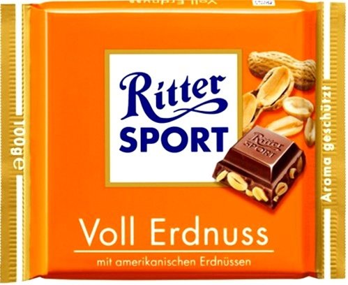 Шоколад ritter Sport мол. цельный арахис 100г 10 (4000417262004)