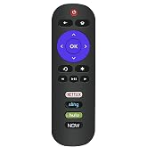 Universal Remote Control Compatible with All TCL Roku TV Remote (NO Setup Required)