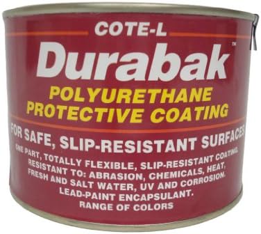 Durabak Original (For Indoors), SMOOTH version - Non Slip Coating, Bedliner, Deck Paint for ALL Boats - Many colors to choose from! - GREY (dark) - QUART