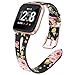 QIBOX Leather Bands Compatible with Fitbit Versa/Versa 2, Slim Vintage Leather Band Replacement Strap Women Man Wristband Accessories Compatible with Fitbit Versa 2 Smartwatch