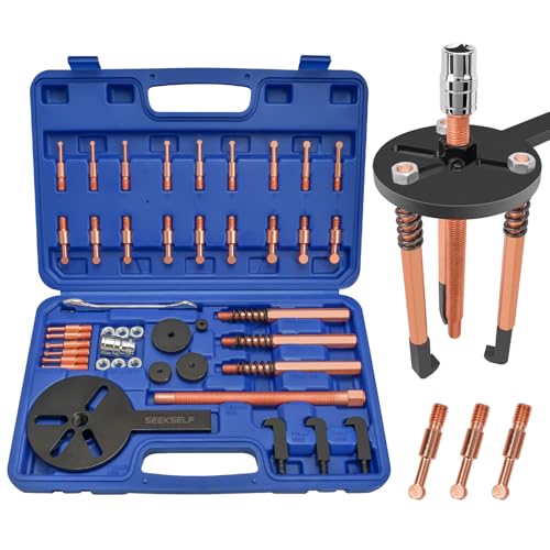 SEEKSELF 36 in 1 Bearing Puller Set, Inner Bearing Puller Separator Kit, Bearing Removal Tool, Gear Puller, Blue