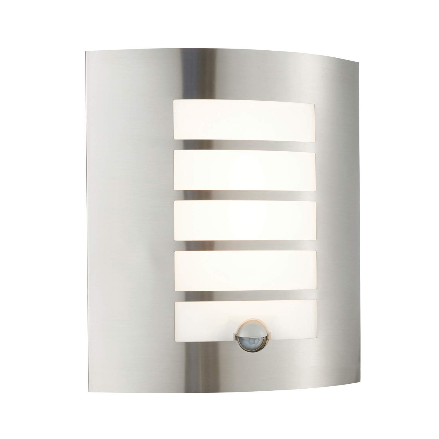 Saxby 75931 Bianco Stainless Steel IP44 PIR Outdoor 7W Warm White LED Wall Light