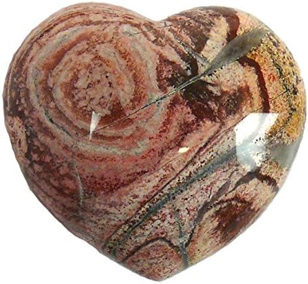 Steengoed Heart Jasper Picture 40 mm, Stone, Multi-Colour, 3.5 x 4 x 1 cm