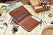 DUEBEL Full-grain Genuine Leather Slim Front Pocket Wallets, Minimalist Thin Card Holder, Card Case Wallet (DBL01-Brown with Magnet)